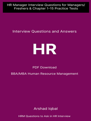 cover image of Human Resource Management HRM Quiz Questions and Answers PDF | BBA Management Exam Prep e-Book